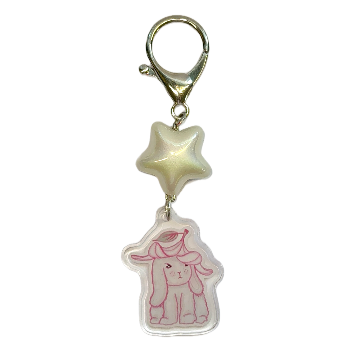 Whimsy bunny keychain