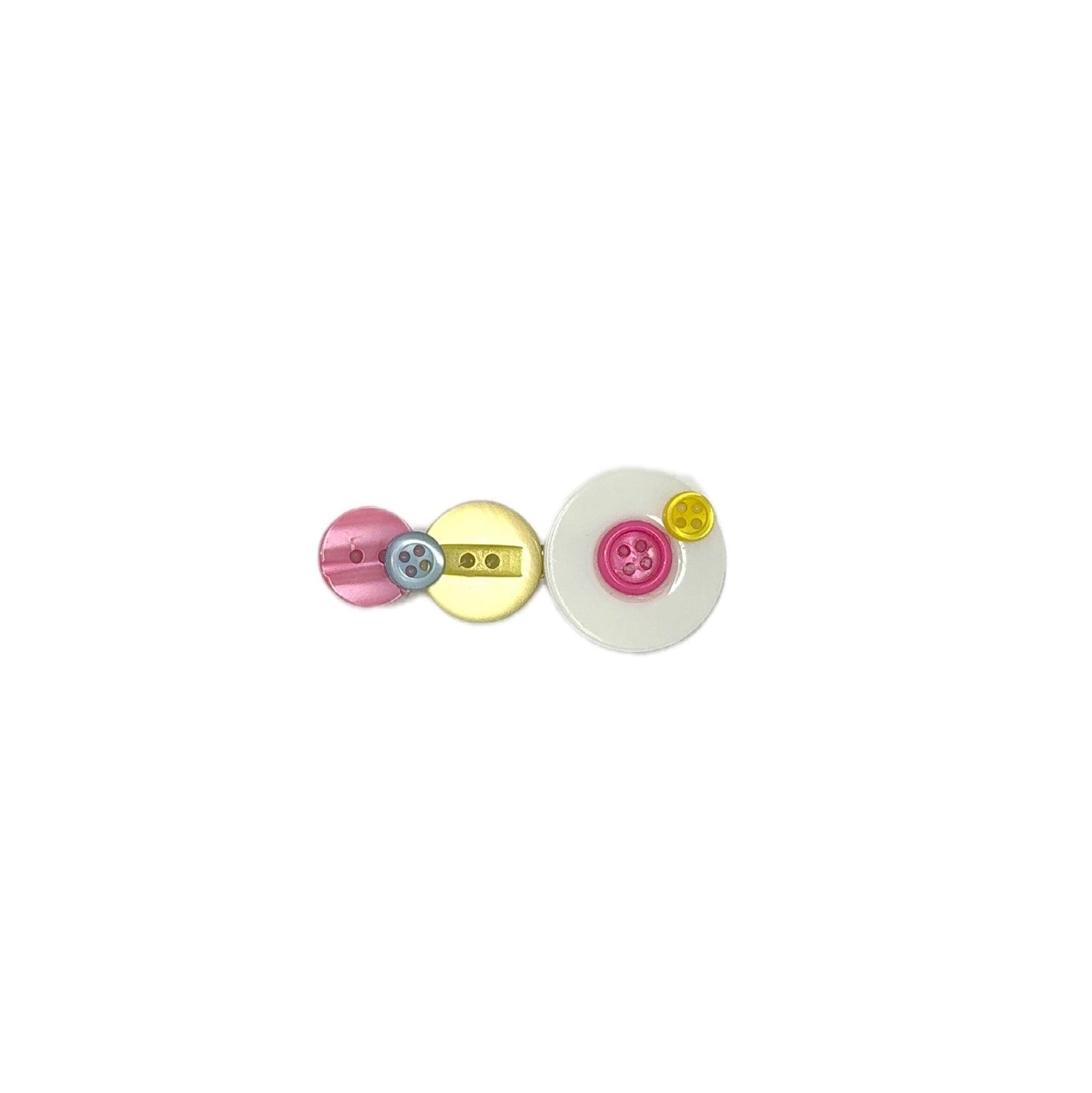 Button mix hair clip