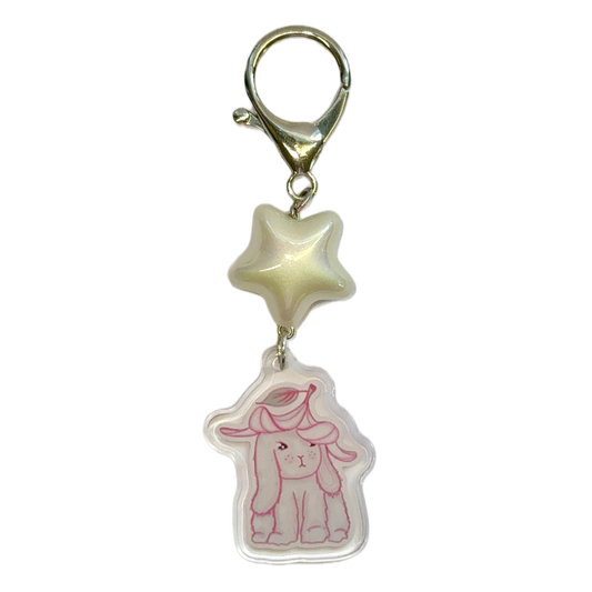 Whimsy bunny keychain