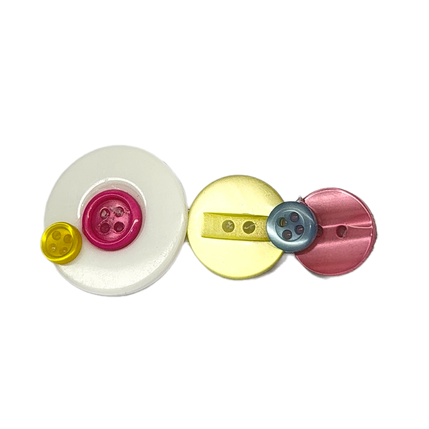 Button mix hair clip