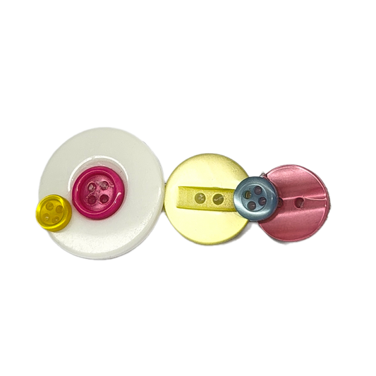 Button mix hair clip