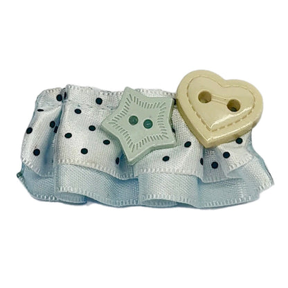 Button x Ribbon : Hair Clip