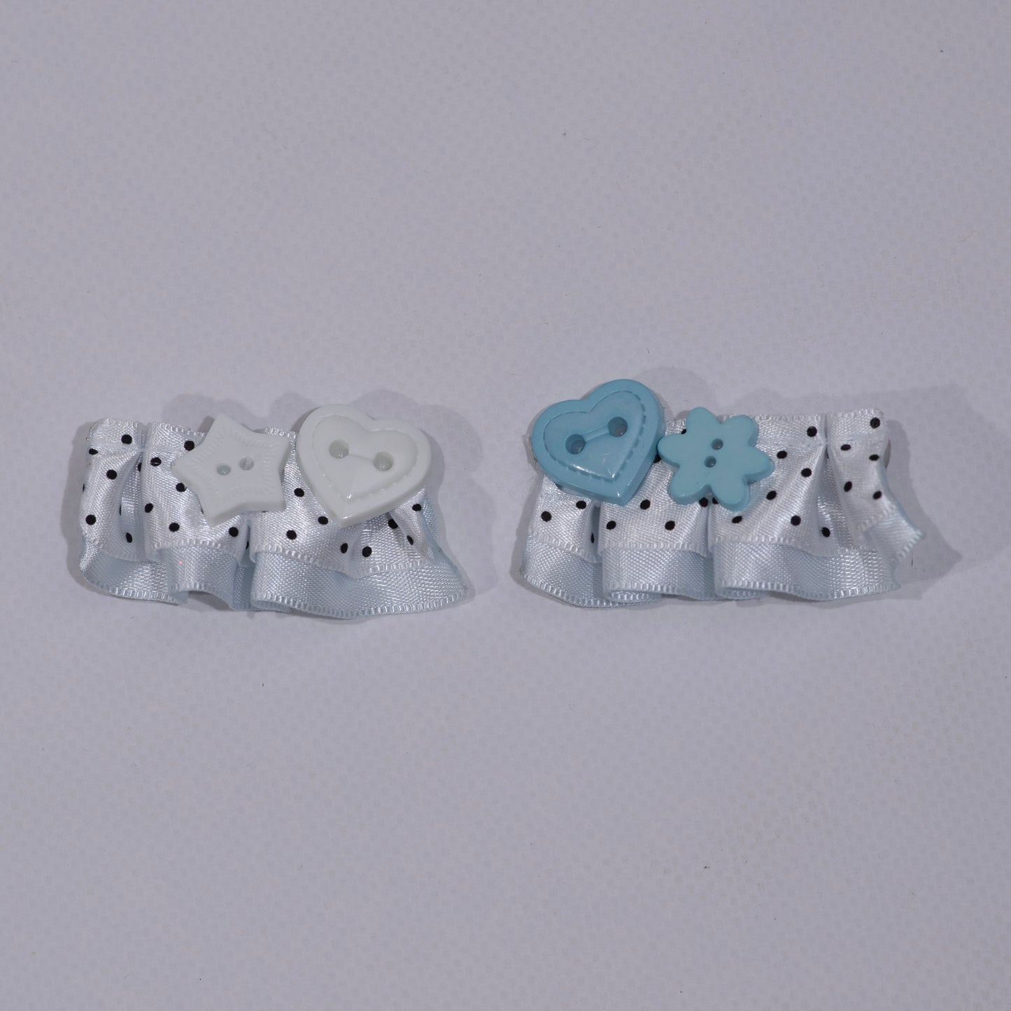 Button x Ribbon : Hair Clip