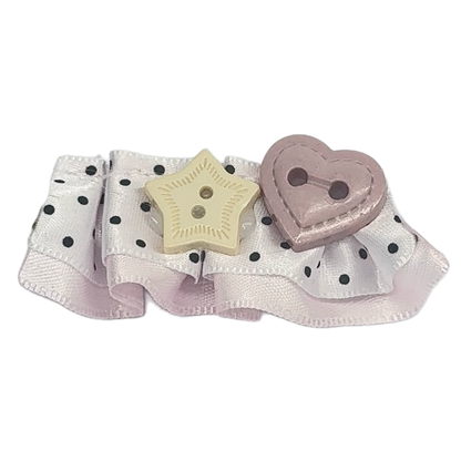 Button x Ribbon : Hair Clip