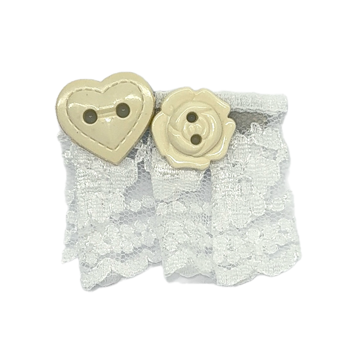 Button x Lace : Hair Clip
