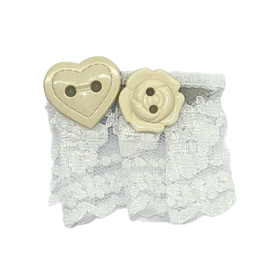 Button x Lace : Hair Clip