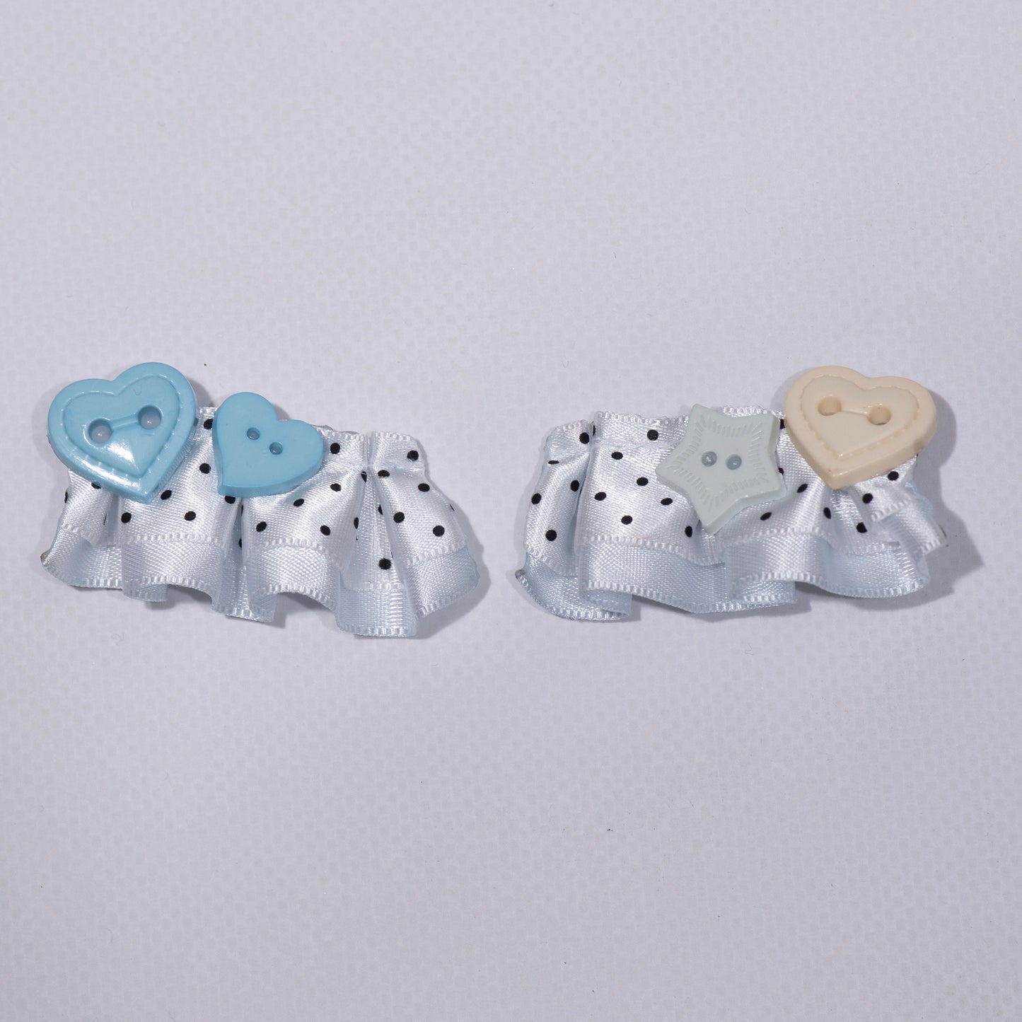Button x Ribbon : Hair Clip