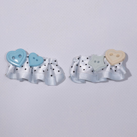 Button x Ribbon : Hair Clip