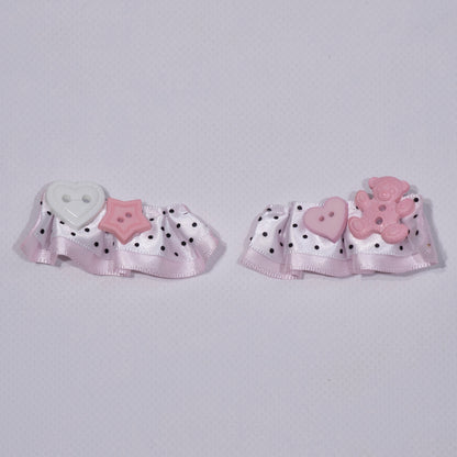 Button x Ribbon : Hair Clip
