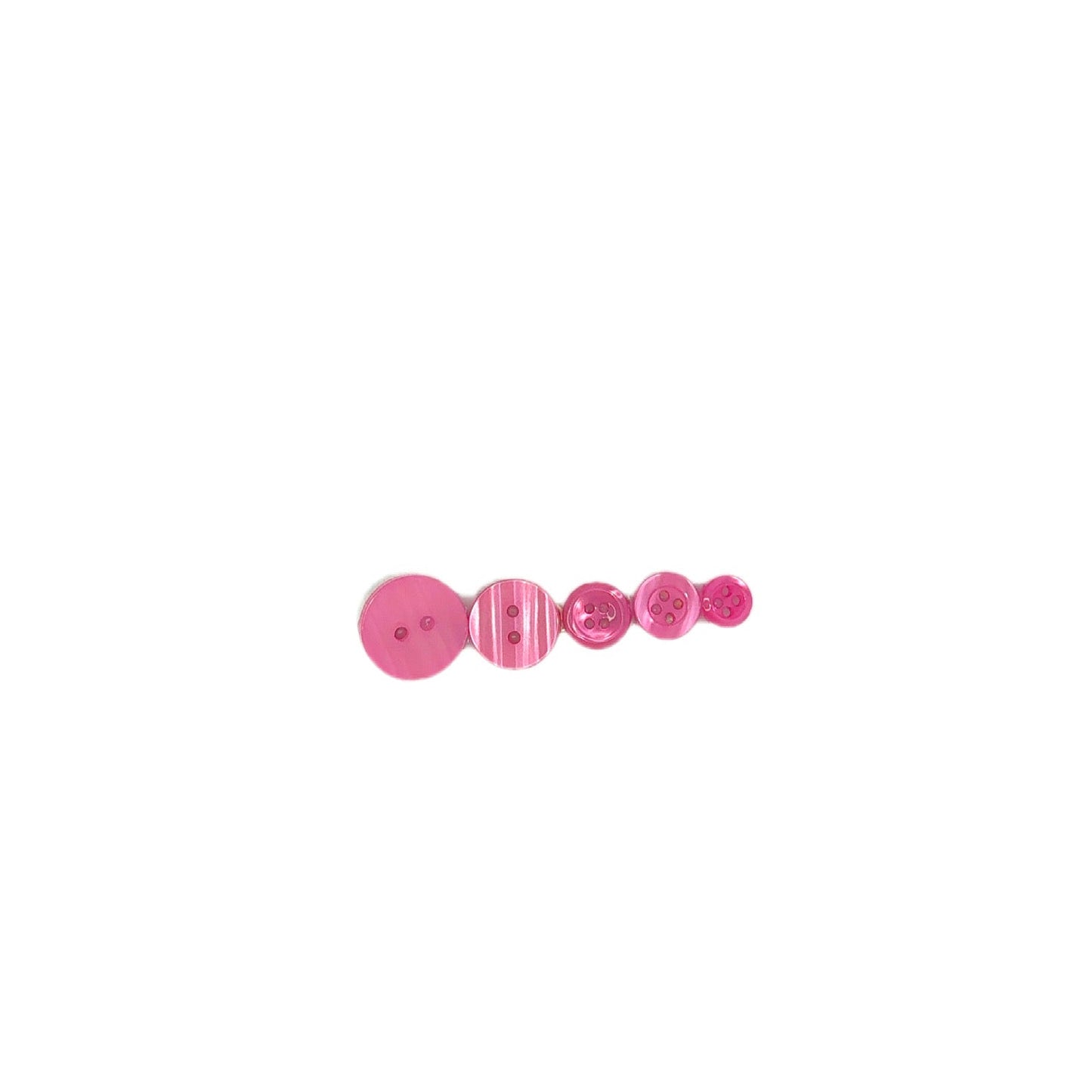 Button hair clip pink